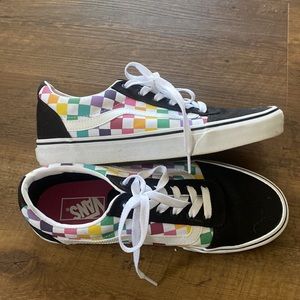 Rainbow Vans size women size 10